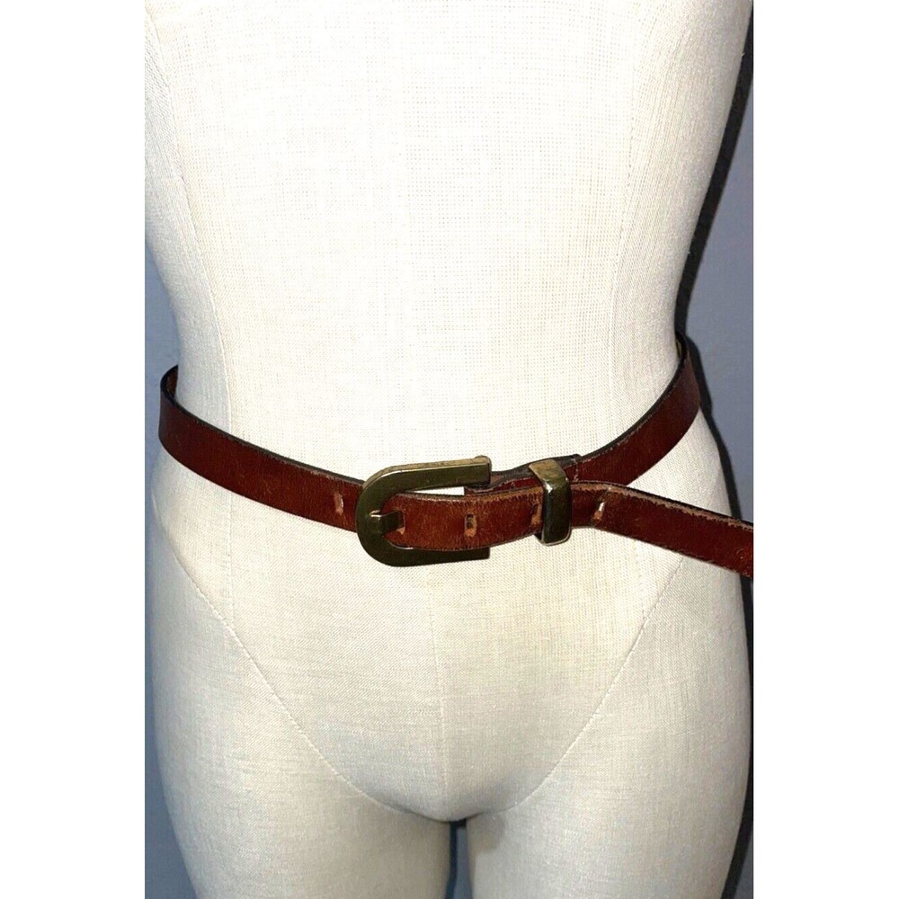 Merona Vintage Women’s Genuine Leather Belt size L Brown